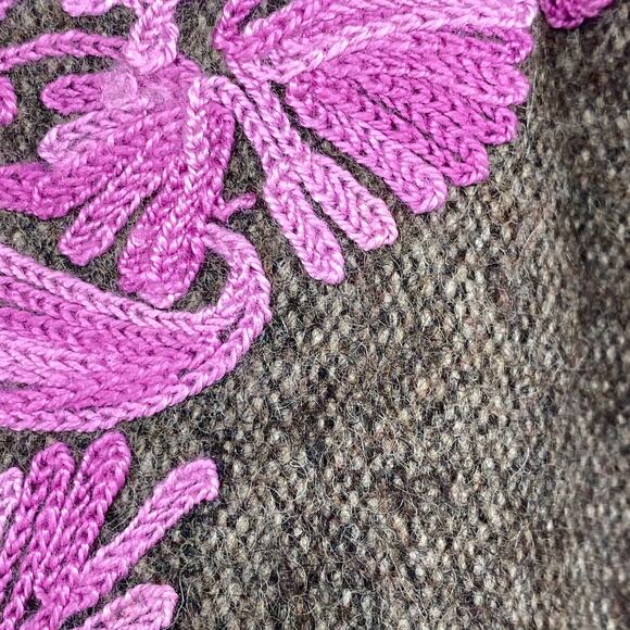 KASHMIR ART EMPORIUM Dress 40 Handwork Kashmiri Pheran Embroidered Brown NEW - Picture 7 of 14